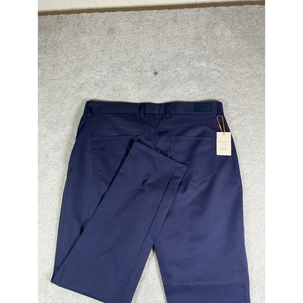 Peter Millar Golf Pants Crown Sport eb66 Performance 36x30 Blue NWT MSRP $160